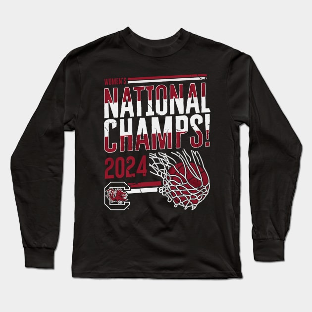 South Carolina Women's Basketball 2024 National Champions Swish Long Sleeve T-Shirt by artbygonzalez